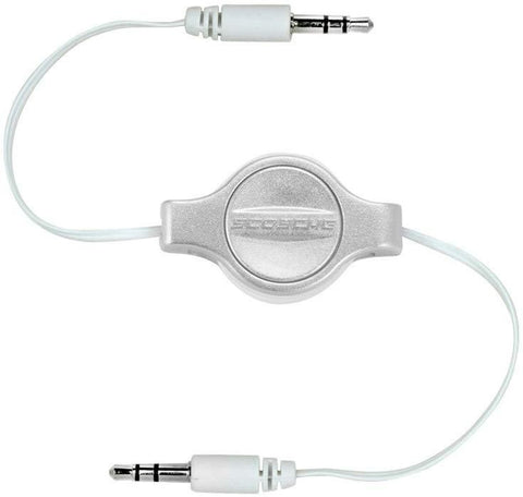 SS - 3.5mm Retractable Auxiliary Audio Cable (3ft) - Silver