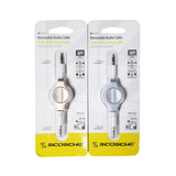 SS - 3.5mm Retractable Auxiliary Audio Cable (3ft) - Silver