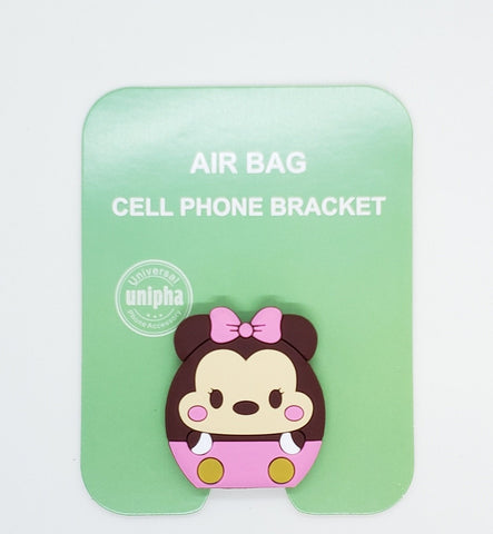 Universal Kids Cartoon Phone Pop Up Grip-Pink Bear Design