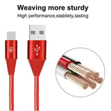 Type-C Cable Nylon Braided 2.4A (JKX-19) - Black