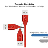 Type-C Cable Nylon Braided 2.4A (JKX-19) - Red