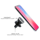 Universal Magnetic Air Vent Smartphone Mount-Red