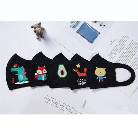 Children Anti-pollution Masks Reusable - Black