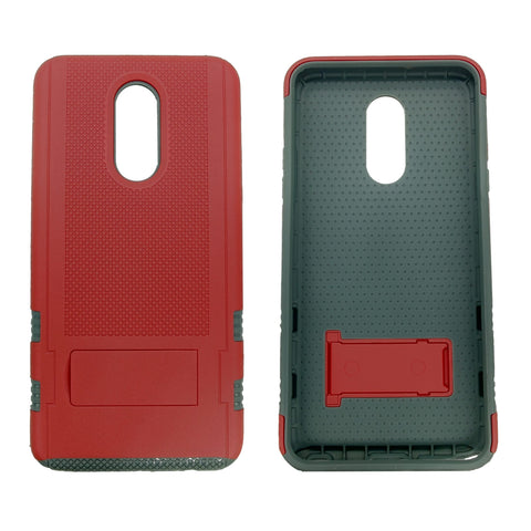 Dual Layer Case w/ Kickstand for LG Stylo 5 - Red/Grey