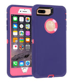 iPhone 6/7/8 Plus - Heavy Duty Rugged Case - Purple/Pink
