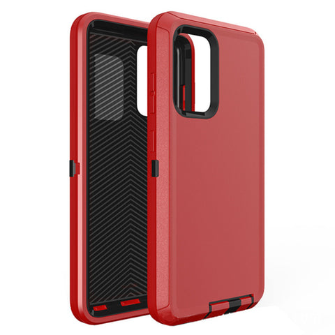 Samsung Galaxy A52 - Heavy Duty Rugged Case - Red/Black