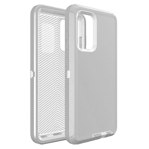 Samsung Galaxy A52 - Heavy Duty Rugged Case - Silver/White