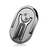 Multipurpose Phone Bracket Holder-360 Degree Rotation Metal Ring Grip-Silver