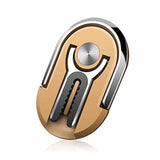 Multipurpose Phone Bracket Holder-360 Degree Rotation Metal Ring Grip-Silver