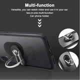 Multipurpose Phone Bracket Holder-360 Degree Rotation Metal Ring Grip-Silver