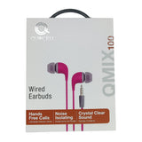 QC - QMX100 Wired Earbuds w/ Mic (3.5mm) - Pink