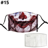Halloween Adult Face Mask Washable W/ PM2.5 Filter - Design #3