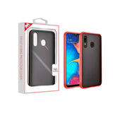 MB - Frost Hybrid Case for Samsung A20 - Black/Red