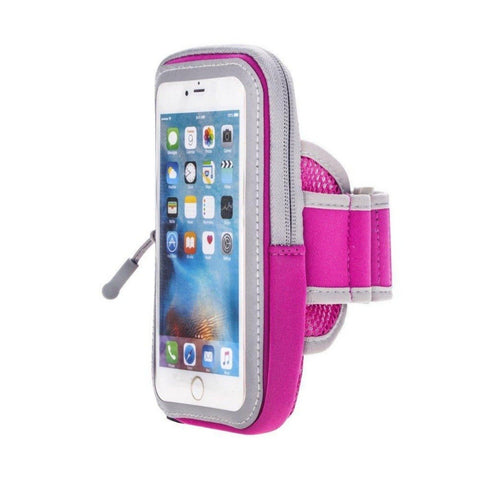 Sports Running Armband Case with a Pouch - Pink