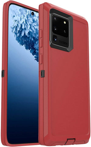 Samsung Galaxy S20 Ultra - Heavy Duty Rugged Case - Red/Black