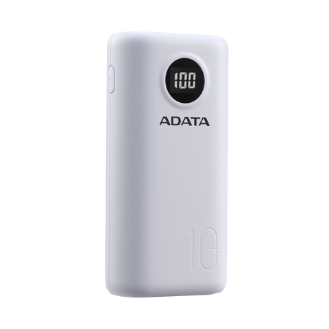 AD - 10,000mAh Power Bank w/ 3 Ports - White