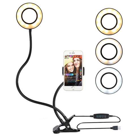 CW - Selfie Studio w/LED Ring Light & Universal Phone Holder
