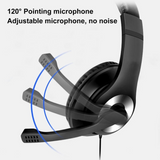 GM-004 Wired Gaming Headphones w/ Mic (3.5mm) - Black/Silver