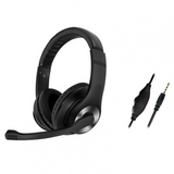 GM-004 Wired Gaming Headphones w/ Mic (3.5mm) - Black/Silver