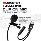 MS - Lavalier Clip-On Microphone (Type-C) - Black