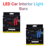 LED Car Interior Light Bars (Set of 2) - Blue