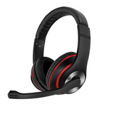 GM-005 Wired Gaming Headphones w/ Mic (3.5mm) - Black/Red