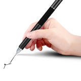 MB - 3 in 1 Stylus Pen w/ Disc Tip / Fiber Tip & Ballpoint Pen - Black