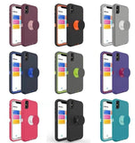 iPhone Xs Max Rugged Case w/ Pop-up - Pink/White